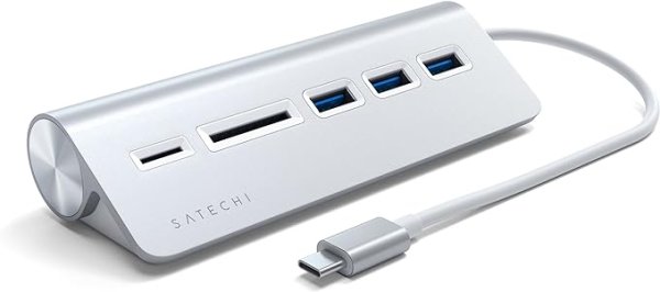 Satechi Type-C Aluminum USB Hub & Card Reader silver