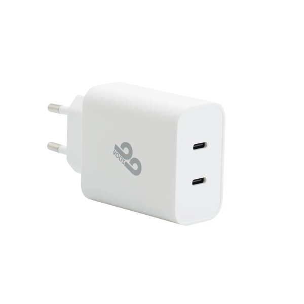 99VOLTS Power Adapter, 40W, 2x USB-C Weiß