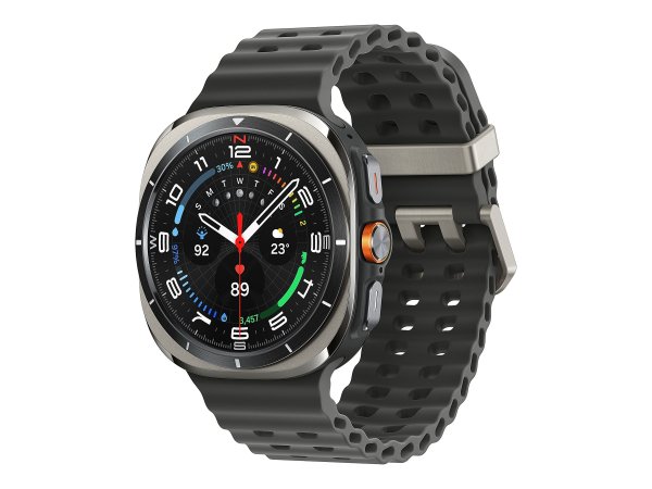 Samsung Galaxy Watch Ultra - 47 mm - titanium silver - intelligente Uhr mit Marineband - Gummi - Dar