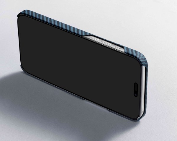 Pitaka MagEZ Case 4 aus kratzfester Aramidfaser mit 3D-Textur, Ultradünne Schutzhülle für Apple iPho