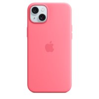 Apple iPhone 15 Plus Silikon Case mit MagSafe Pink