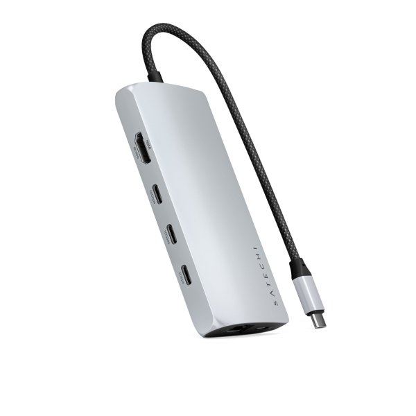 Satechi USB-C V3 Multi-Port Hub (8 in 1 Adapter), Silber