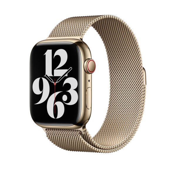 Apple Milanaise Loop Armband für Apple Watch 45 mm, Gold