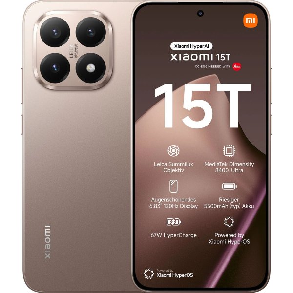Xiaomi 15T, 12GB + 256GB, Rose Gold