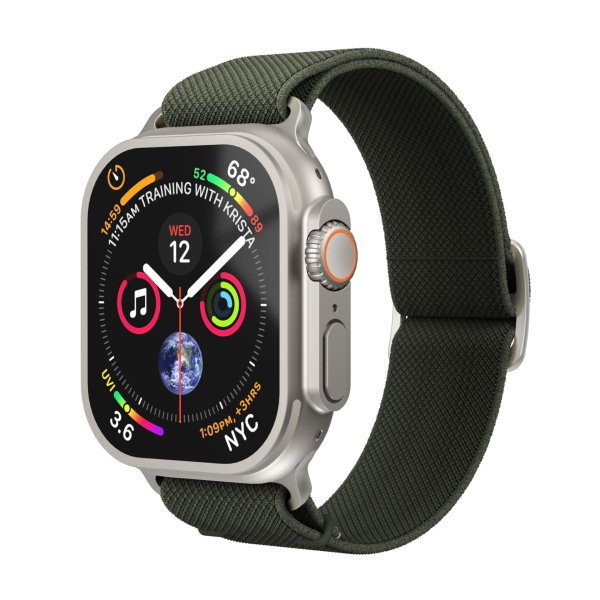 Vonmählen Classic Nylon Loop für Apple Watch 38/40/41/42mm (Series 10/11), Olive/Natur