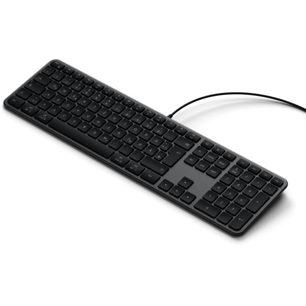 Satechi Slim W3 USB-C Tastatur, kabelgebunden, Deutsch, Space Grau