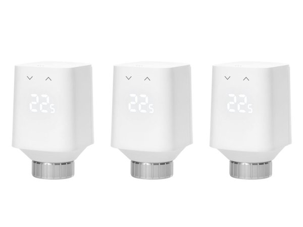 Eve Systems "Matter" Heizkörper-Thermostat, 5. Generation, 3er Pack, Bluetooth, Weiß