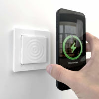 smart things WallBase 55 Magnetic Wireless Charger für Smartphones Weiß