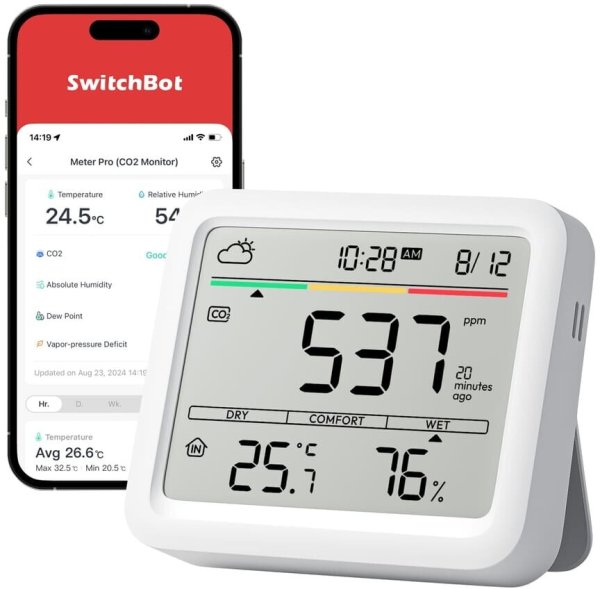 SwitchBot Meter Pro CO2 - Messgerät Smarte Wetterstation