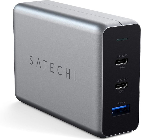 Satechi 100W Type-C PD GaN Compact Charger Space Gray