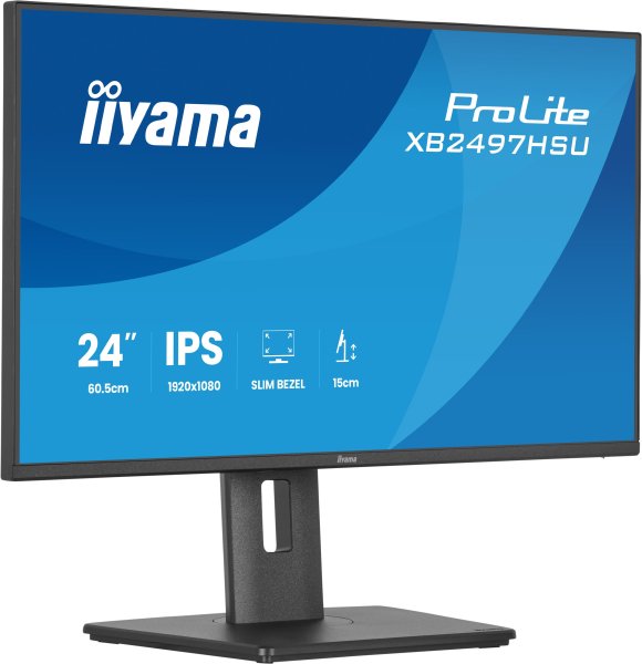 Iiyama ProLite XB2497HSU-B1, 24" LED-Monitor, 1920 x 1080 Full HD (1080p) @ 120 Hz, Schwarz