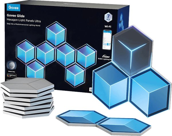 Govee RGBIC Glide Hexa Light Panels Ultra (7 pcs)