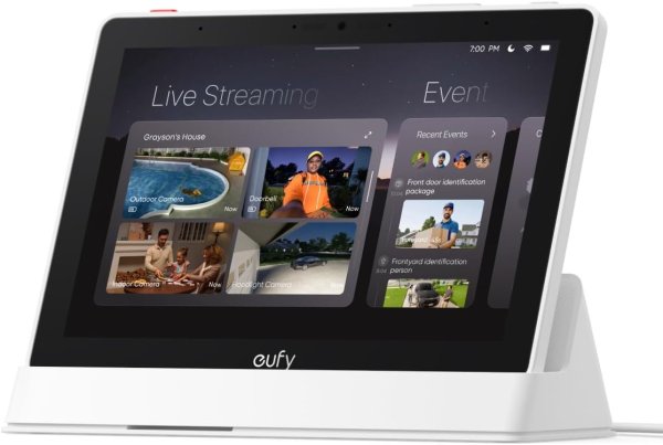 eufy Smart Display, Smart Home Hub, 8" Bedienfeld, kompatibel mit eufy Sicherheitsgeräten, Weiß