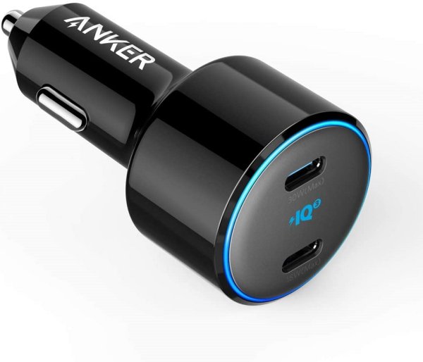 Anker PowerDrive KFZ-Ladegerät, 48W 2x USB-C, Schwarz