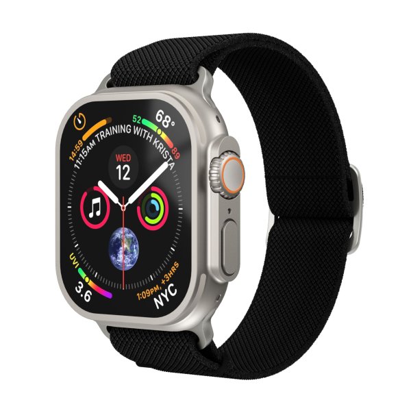 Vonmählen Classic Nylon Loop für Apple Watch 38/40/41/42mm (Series 10/11), Schwarz/Natur