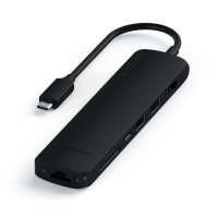 Satechi Aluminum USB-C Slim Multi-Port 7 in 1 Adapter Schwarz