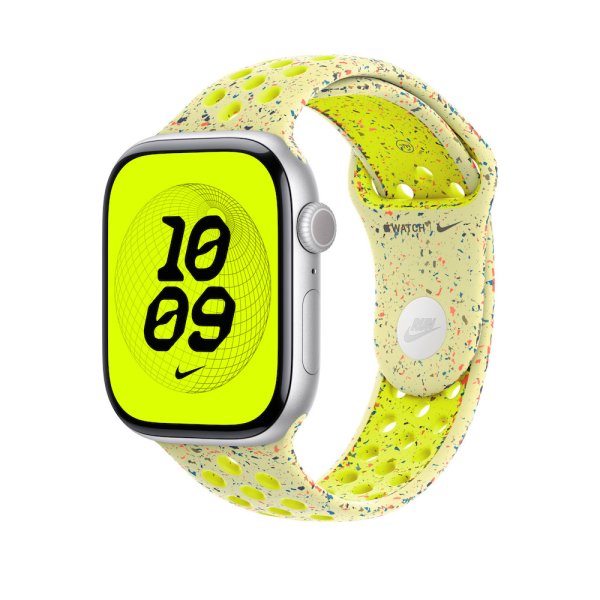 Apple Nike Sportarmband für Apple Watch 46mm, Volt Splash, S/M (140-190 mm Umfang)