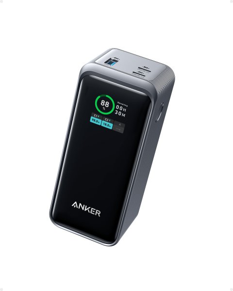 Anker Prime Powerbank, 20000 mAh, 2x USB-C & 1x USB-A, Schwarz