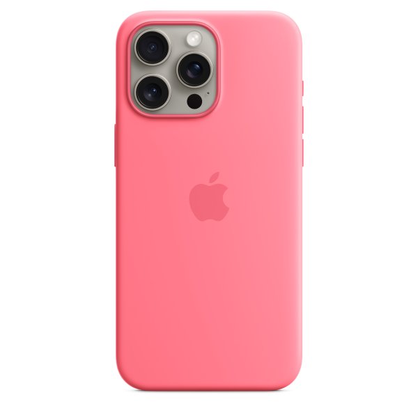 Apple iPhone 15 Pro Max Silikon Case mit MagSafe, Pink