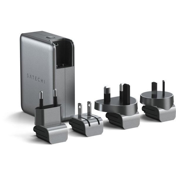Satechi GaN Travel Power Adapter, 145W, 4x USB-C, Space Grau