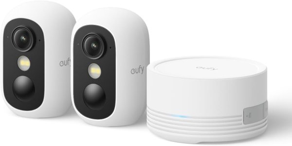 eufy Security eufyCam C35 2-Kamera-Set – Kabellose mit HomeBase Mini, Weiß