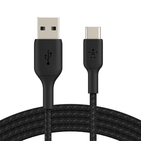 Belkin USB-A auf USB-C Kabel, geflochten, 1m, Schwarz