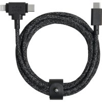 Native Union Belt Duo USB-C auf USB-C/Lightning Kabel Schwarz