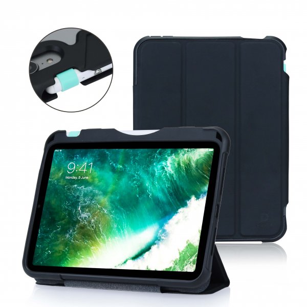 DEQSTER Rugged Case (2021) #RQ1 für Apple iPad mini (6. Generation), Black