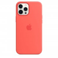Apple Silikon Case für iPhone 12 Pro Max Zitruspink