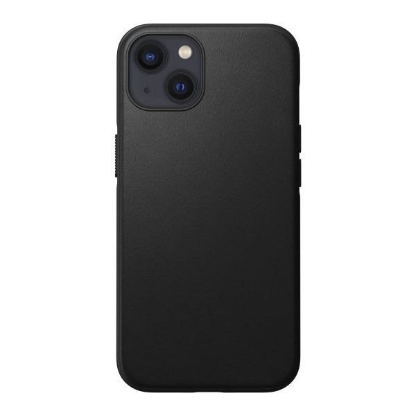 Nomad Modern Leder Case mit MagSafe für iPhone 13, Schwarz
