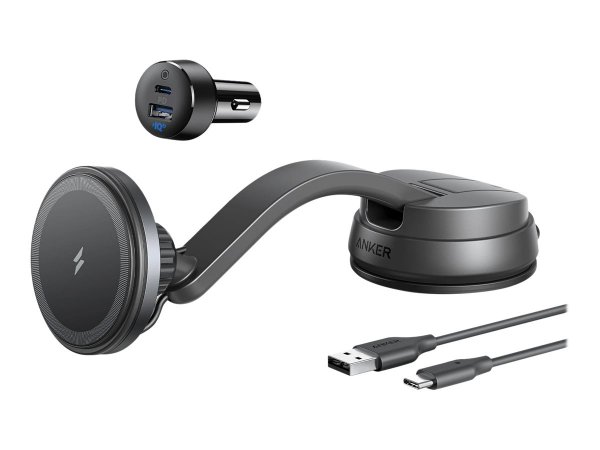 Anker MagGo KFZ, Kabelloses Ladegerät für Apple iPhone 12/iPhone 13 (alle Modelle), Schwarz