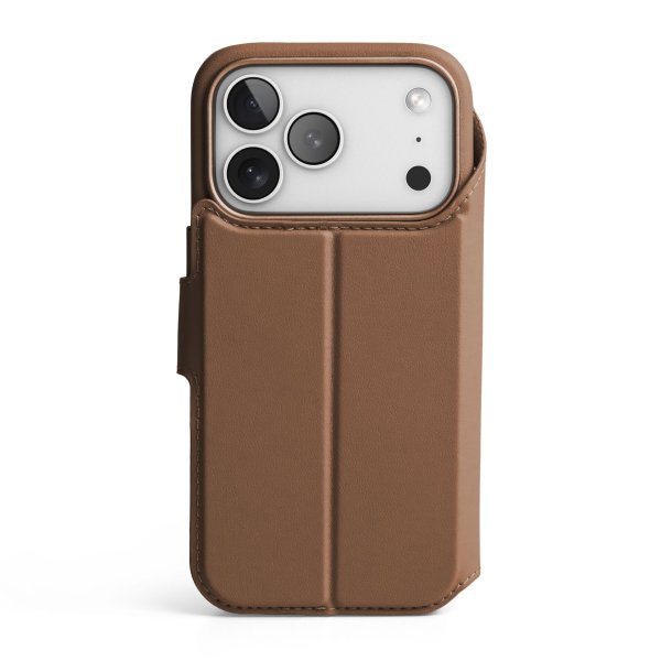 Vonmählen Vegan Leder Folio für Apple iPhone 17 Pro, Braun