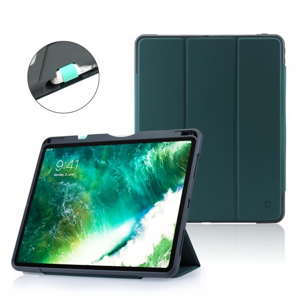 DEQSTER Rugged Case (2021) #RQ1 für Apple iPad Pro 12,9" (3./4./5. Generation), Forest Green