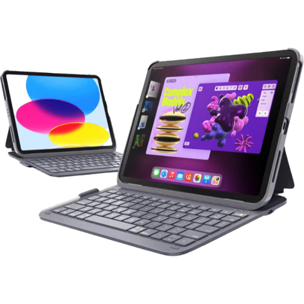 DEQSTER Slim PRO Keyboard für Apple iPad 10,9" (10. Gen.), iPad Air (4./5. Gen), iPad Pro 11" (1./2.