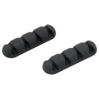 bluelounge CableDrop Multi Kabelclip für 4 Kabel Schwarz