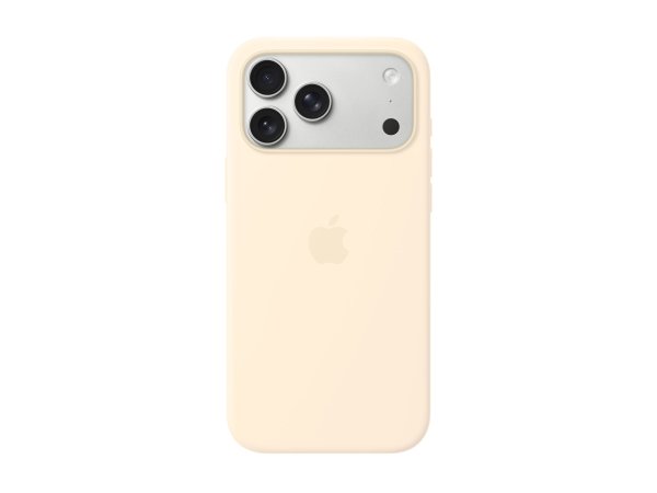 Apple iPhone 17 Pro Max Silikon Case mit MagSafe, Vanille
