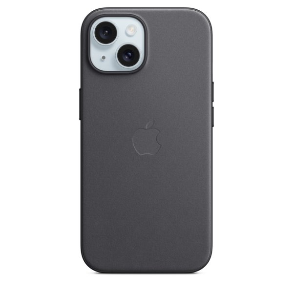 Apple iPhone 15 Feingewebe Case mit MagSafe, Schwarz