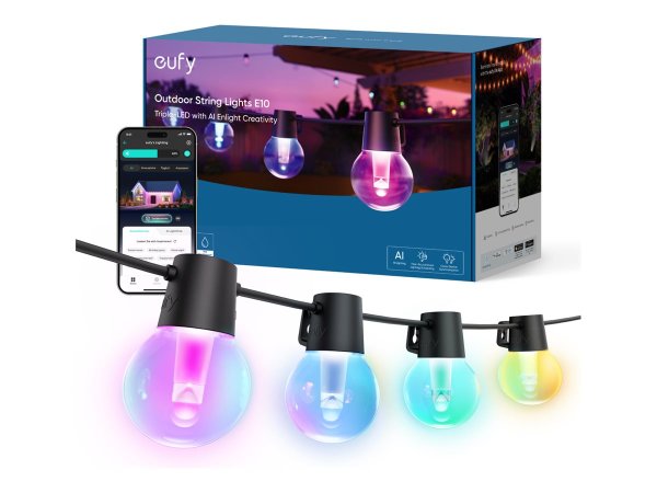 Eufy - Lichterkette - LED x 30 - RGB/warmweißes Licht/kaltweißes Licht - 1500-9000 K